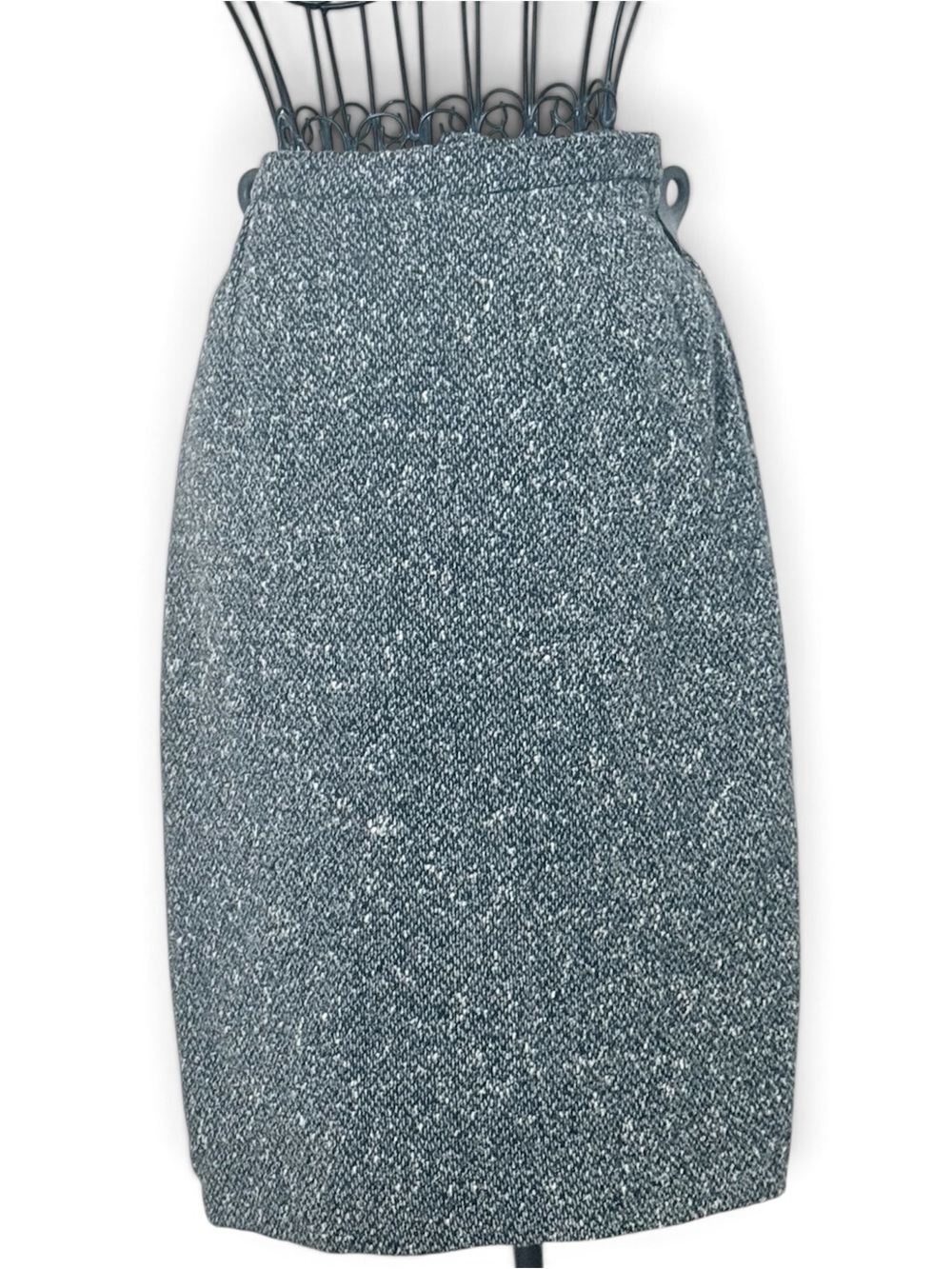 MaxMara Vintage Gray Tweed Pencil Skirt Size 8